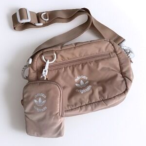 Adidas Original Puffer And Pouch Magic Beige White Crossbody Bag Fanny Pack